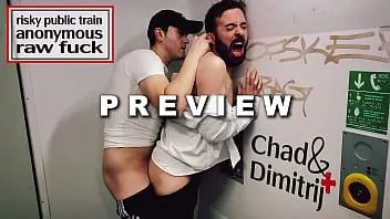 Play Chav and random straight commute meet on a commuter train out of london and fuck bareback in the train's toilet