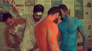 Play Colors photo shoot - a group session with hot male models