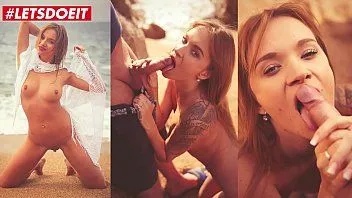 Reproducir Letsdoeit - la caliente estrella porno checa angel piaff se masturba en la playa y se la chupa a su novio