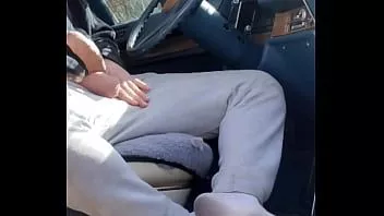 Play Hippie having fun in the car out in public.