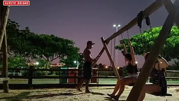 Play I found two brand new girls in the place in the public square they gave the yummy blowjob heim