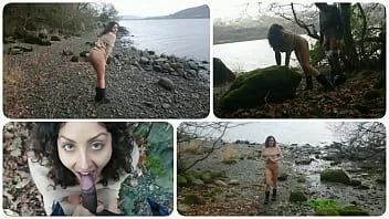 play Teen step sister couldn't wait anymore! fucked outdoors in public watched by strangers