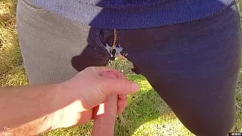 play Nympho fucked in ripped jeans denim and finishing with huge cumshot